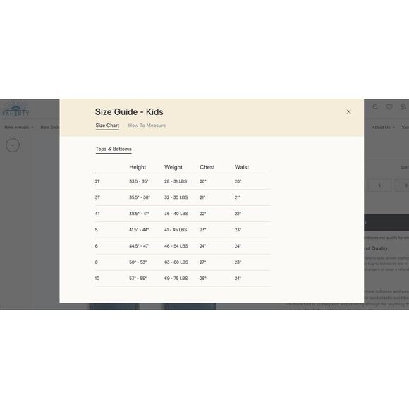 Faherty Pants Kids SZ 8 Denim Terry Stretch Relaxed Fit Elastic Waistband EUC - Picture 10 of 11